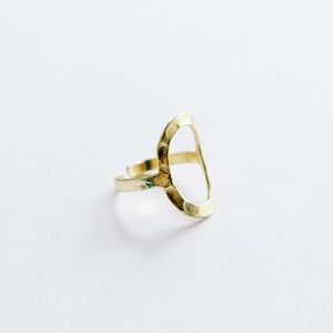 Mata Traders Jewelry - Hammered Oval Ring Gold Mata Traders Jewelry - Hammered Oval Ring Gold